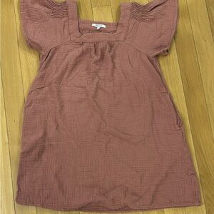 Madewell Mauve Pink Ruffled Dress